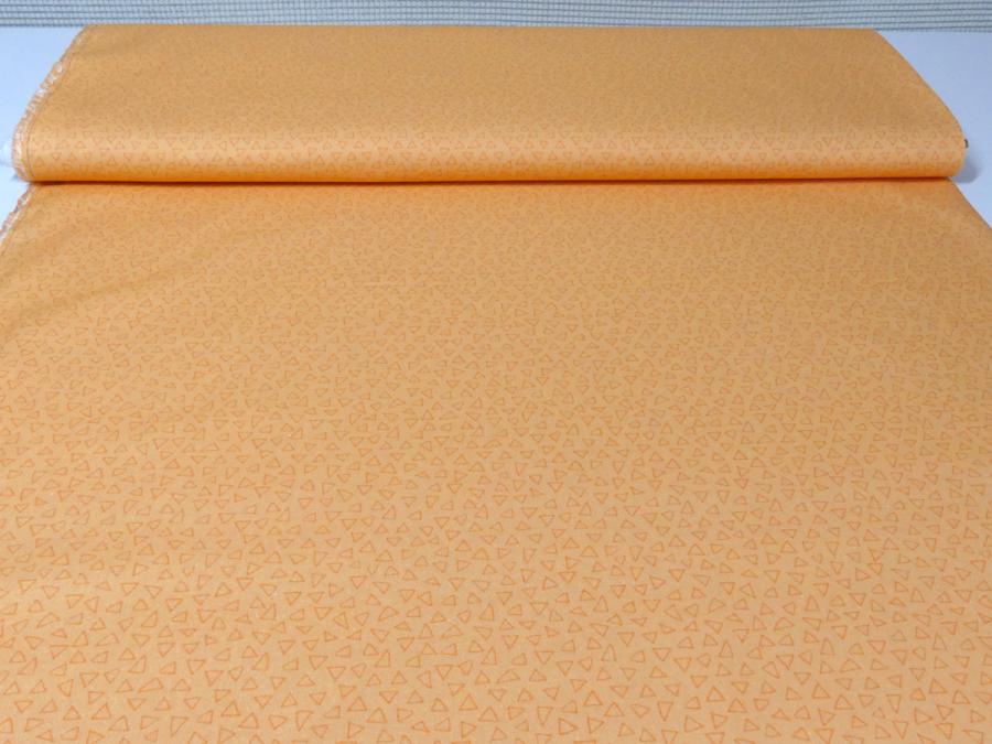 Patchworkstoff von Benartex aus der Serie Frogtastic Dreiecke apricot orange